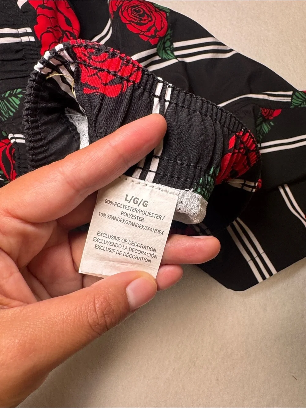 Surf Society Rose Print Swim Trunks With Front & Back Pockets